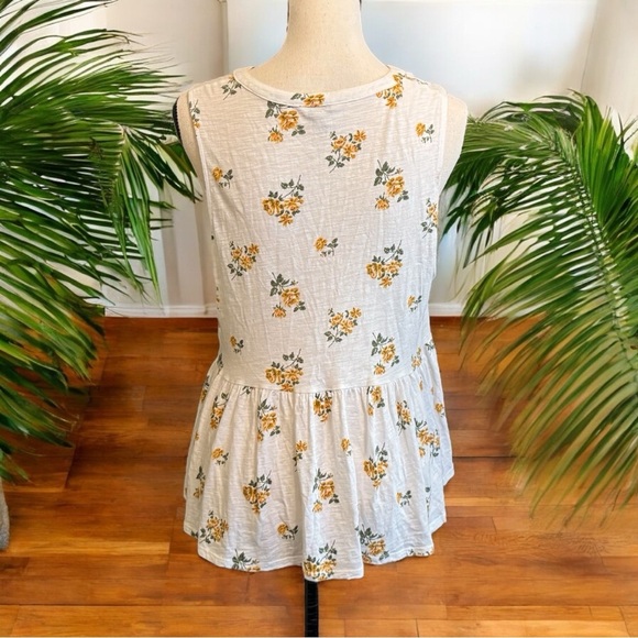 LUCKY BRAND Sleeveless Peplum Floral Tank Top – Size Small - Picture 5 of 16